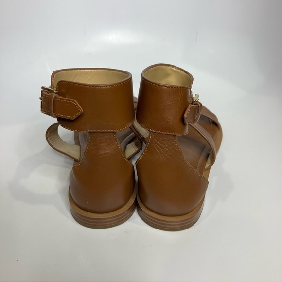 Michael Kors Amos gladiator Sandals brown leather women’s size 9.5 summer preppy - Picture 4 of 7
